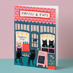 Cat Cafe Art Card