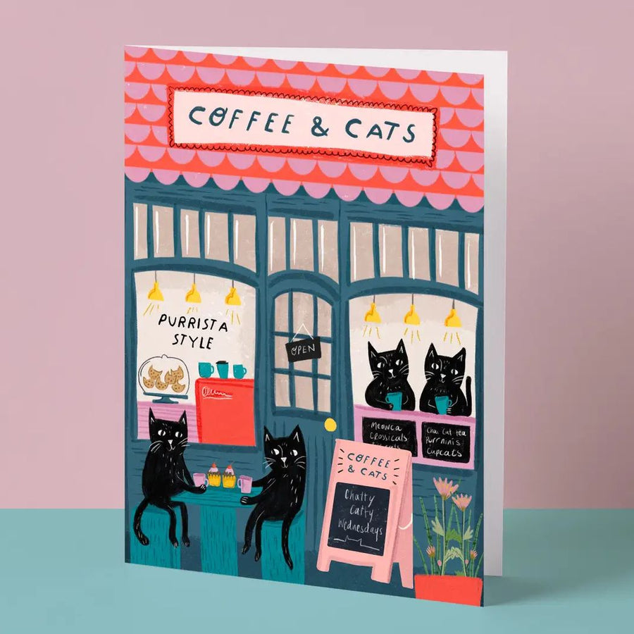 Cat Cafe Art Card