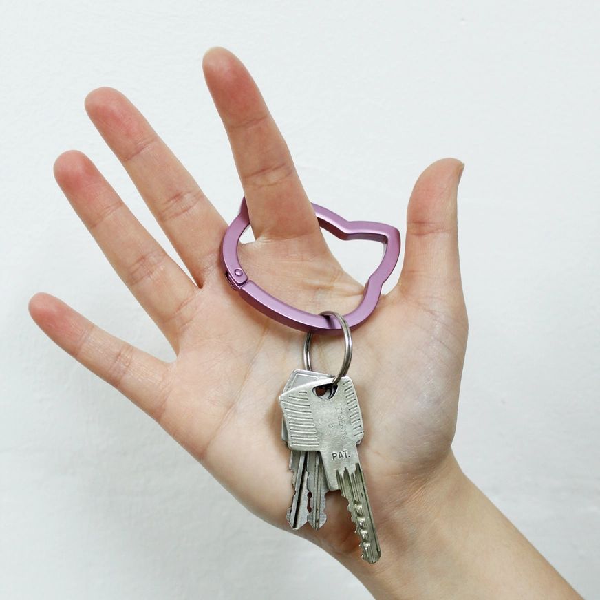 Coloured Cat Carabiner Set