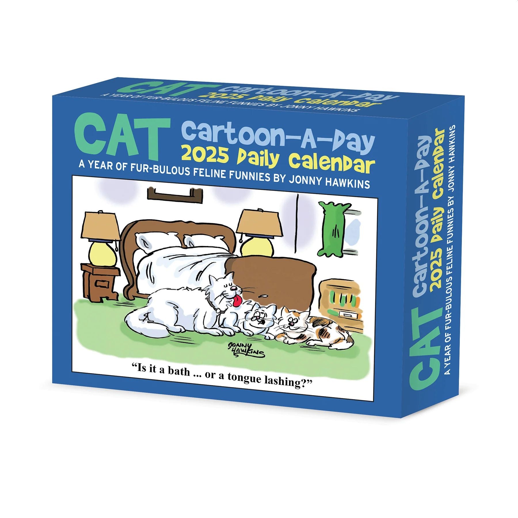 Cat Cartoon-A-Day 2025 Desk Calendar