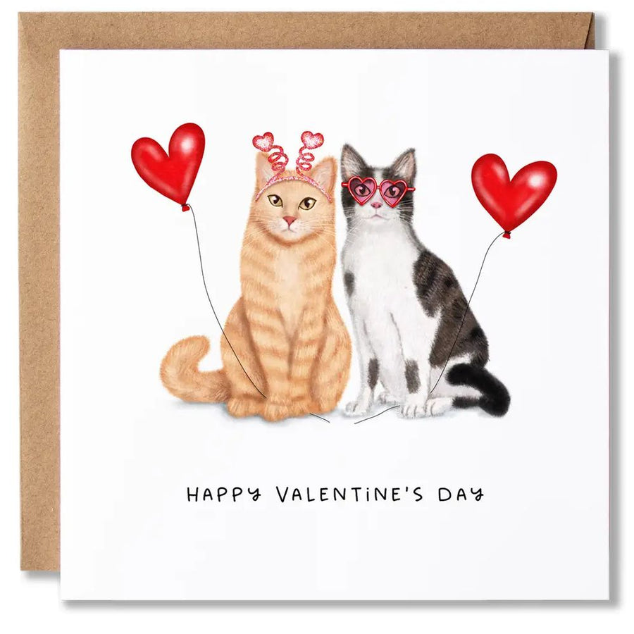 Cat Couple Valentines Card