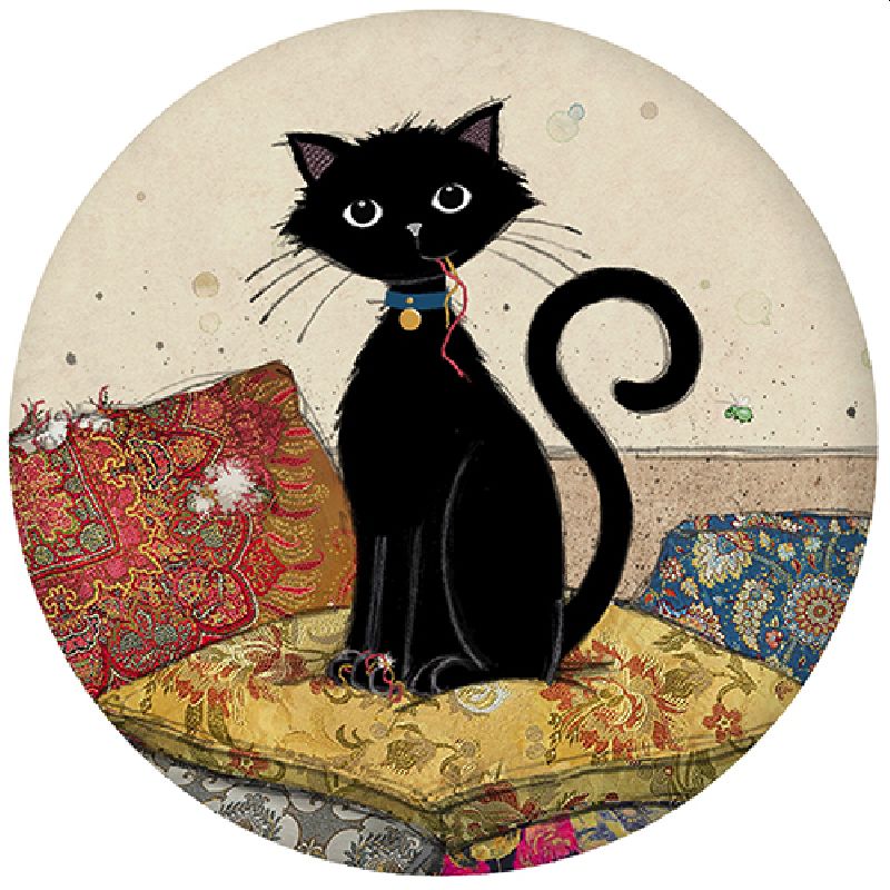 Black Kitty Fridge Magnet