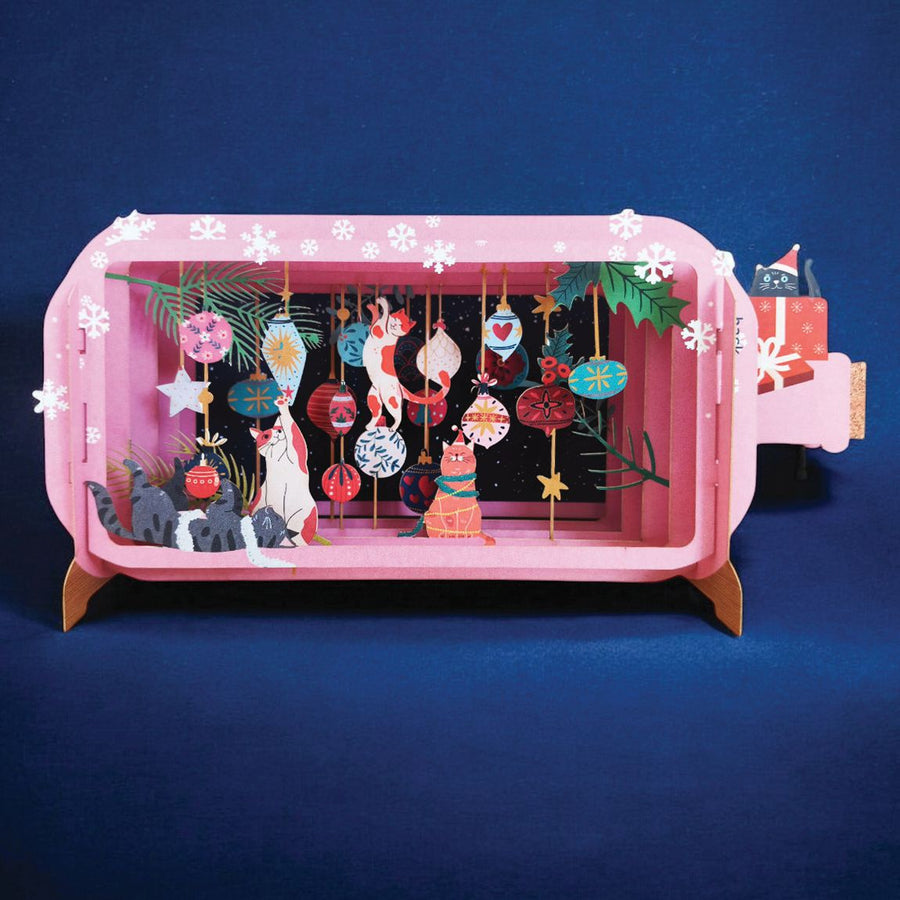 Cat Decorations Pop-up Christmas Card