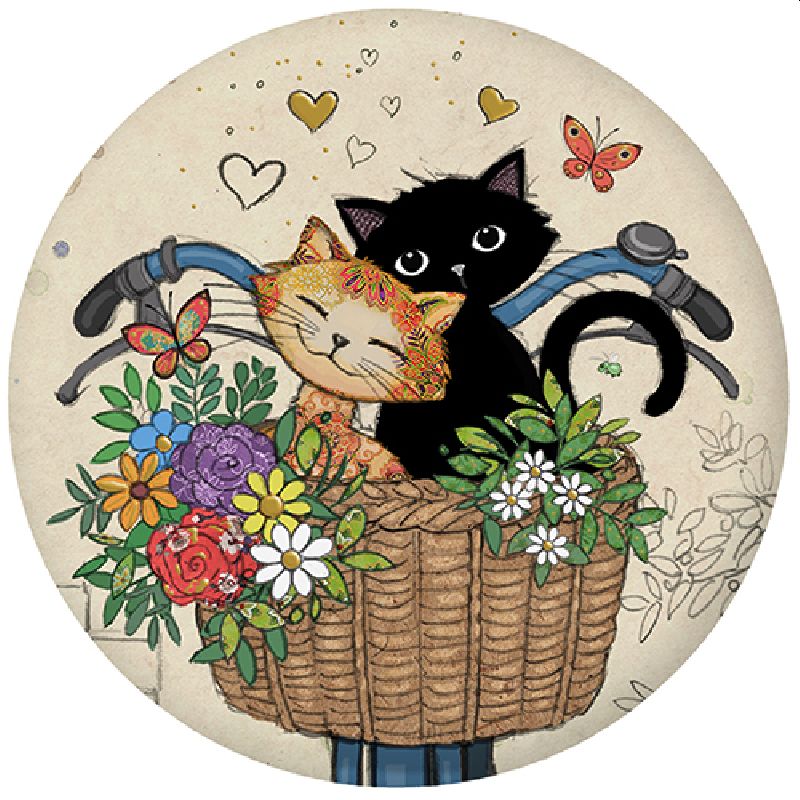 Black Kitty Fridge Magnet