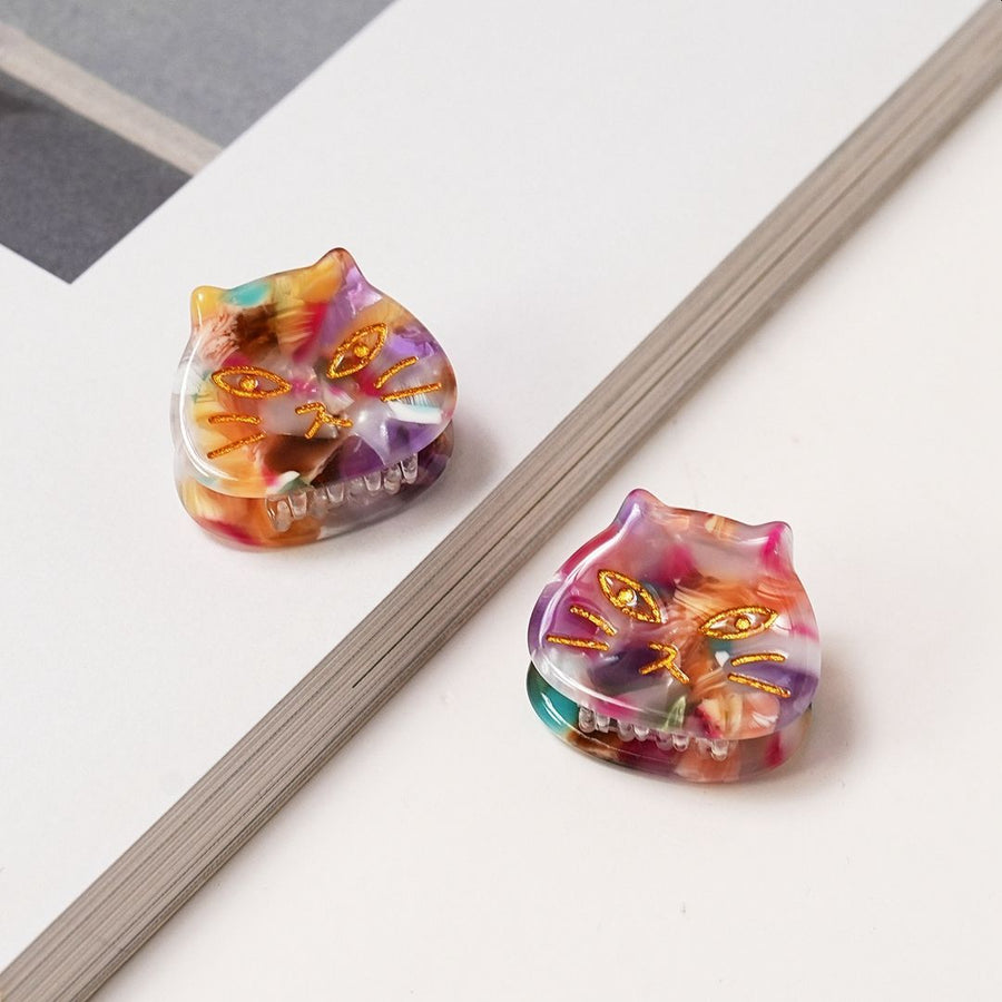 Pair of Cat Face Mini Hair Claws