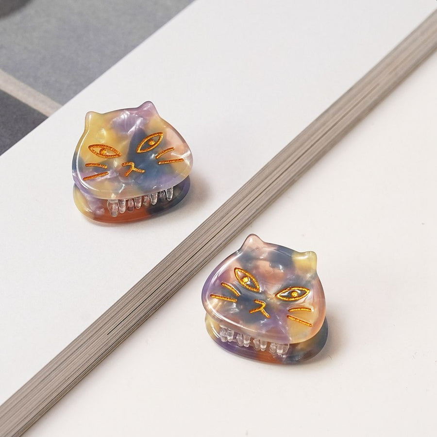 Pair of Cat Face Mini Hair Claws