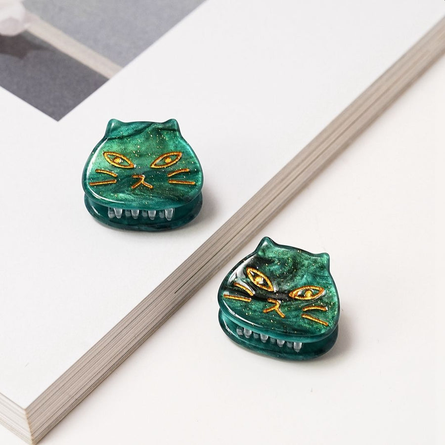 Pair of Cat Face Mini Hair Claws
