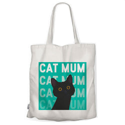 Cat Mum Tote Bag, Black Cat