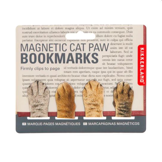 Magnetic Cat Paw Bookmarks, 4 pack
