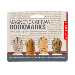Magnetic Cat Paw Bookmarks, 4 pack