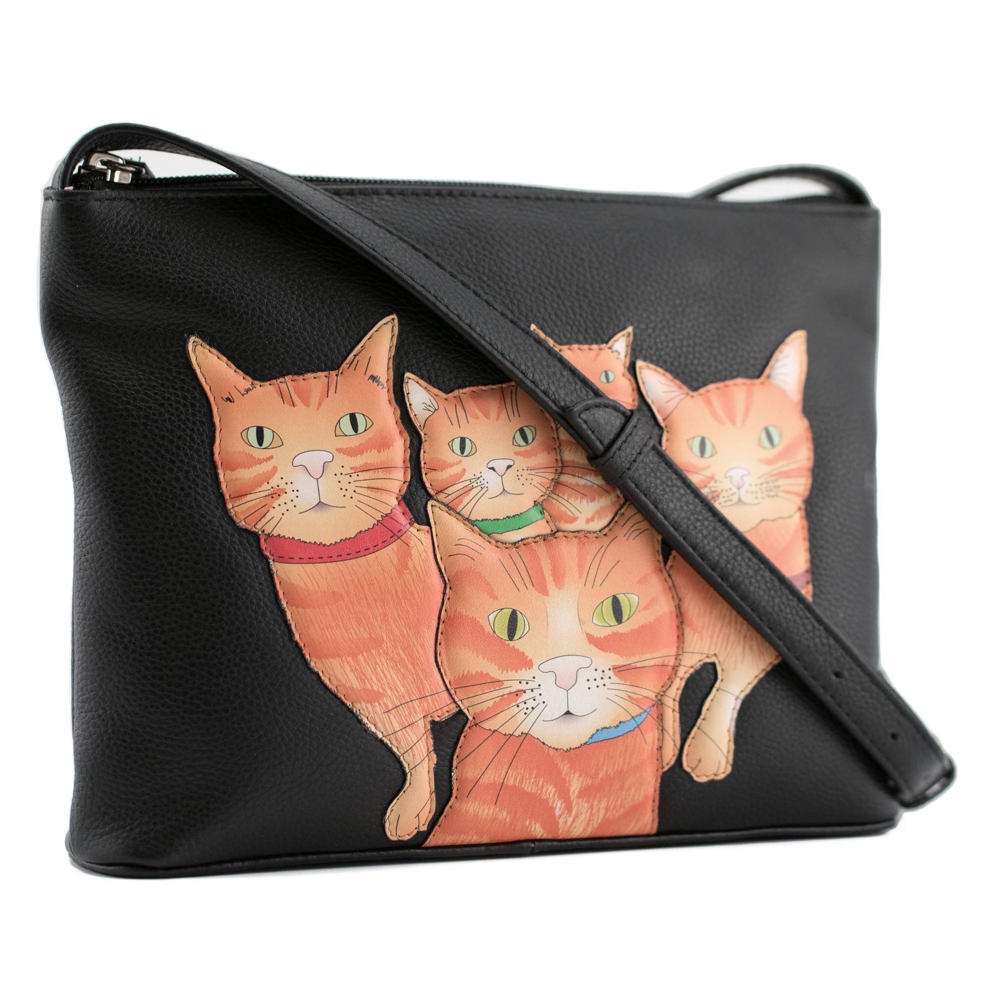 Kitty Crew Leather Cross Body Bag