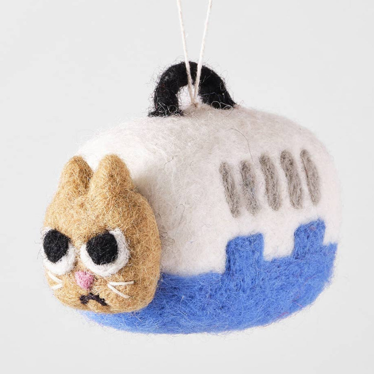 Coco, Cat Carrier Hanging Felt Decoration