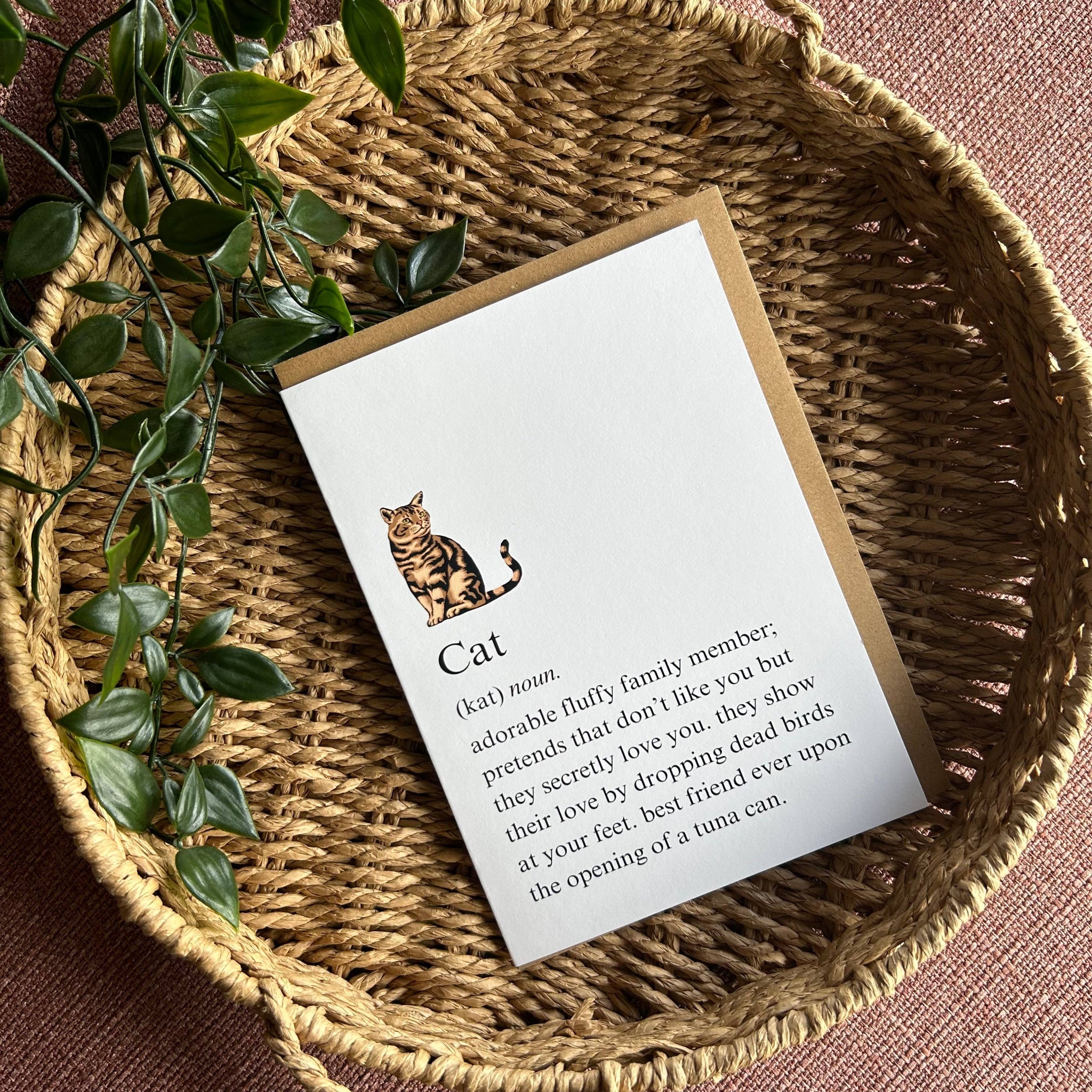 Cat Definition Greetings Card