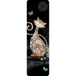 Marcador de joyas de gato dorado