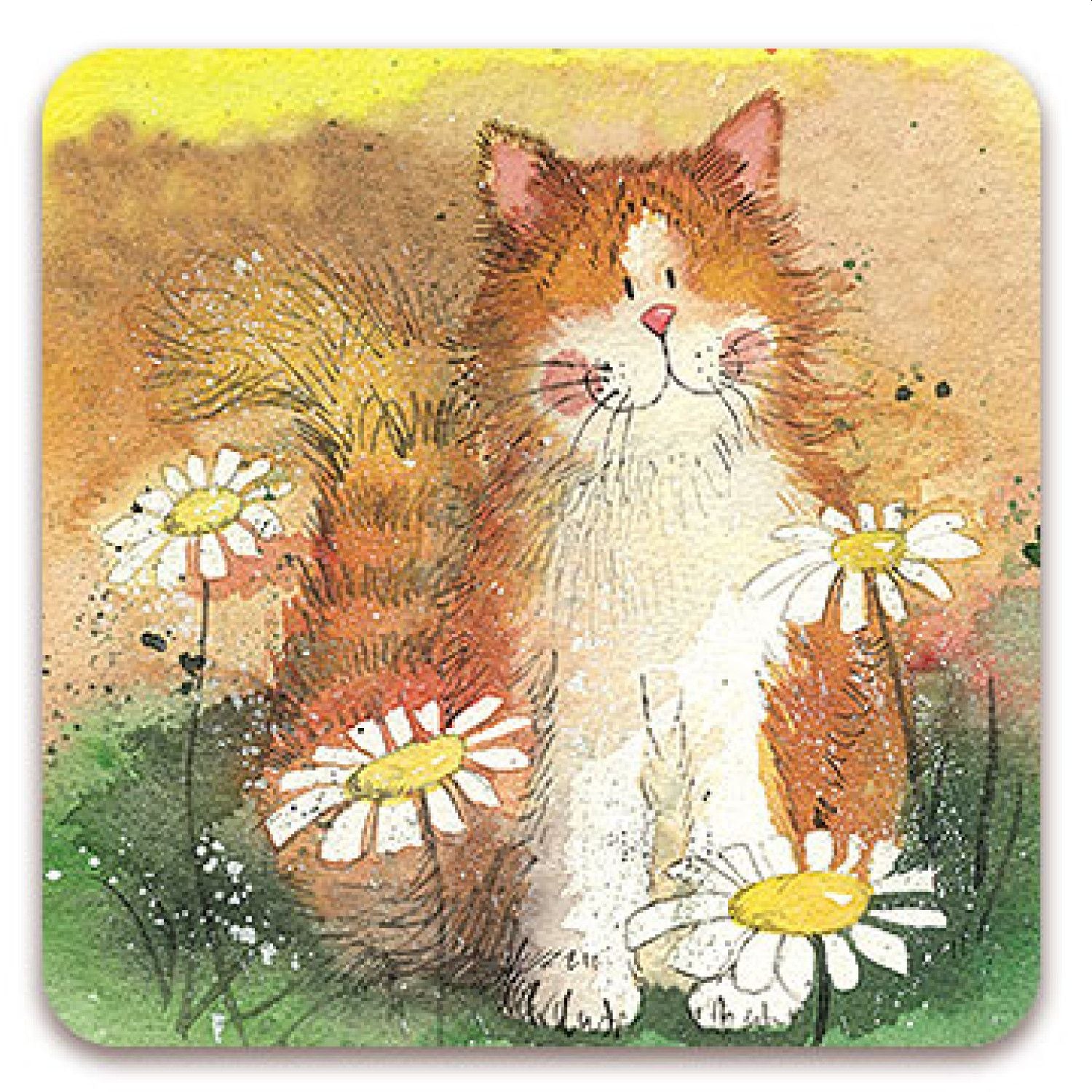 Cat & Daisies Coaster