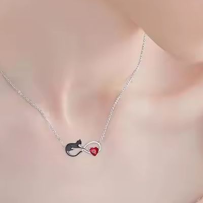 Love Cat Sterling Silver Necklace