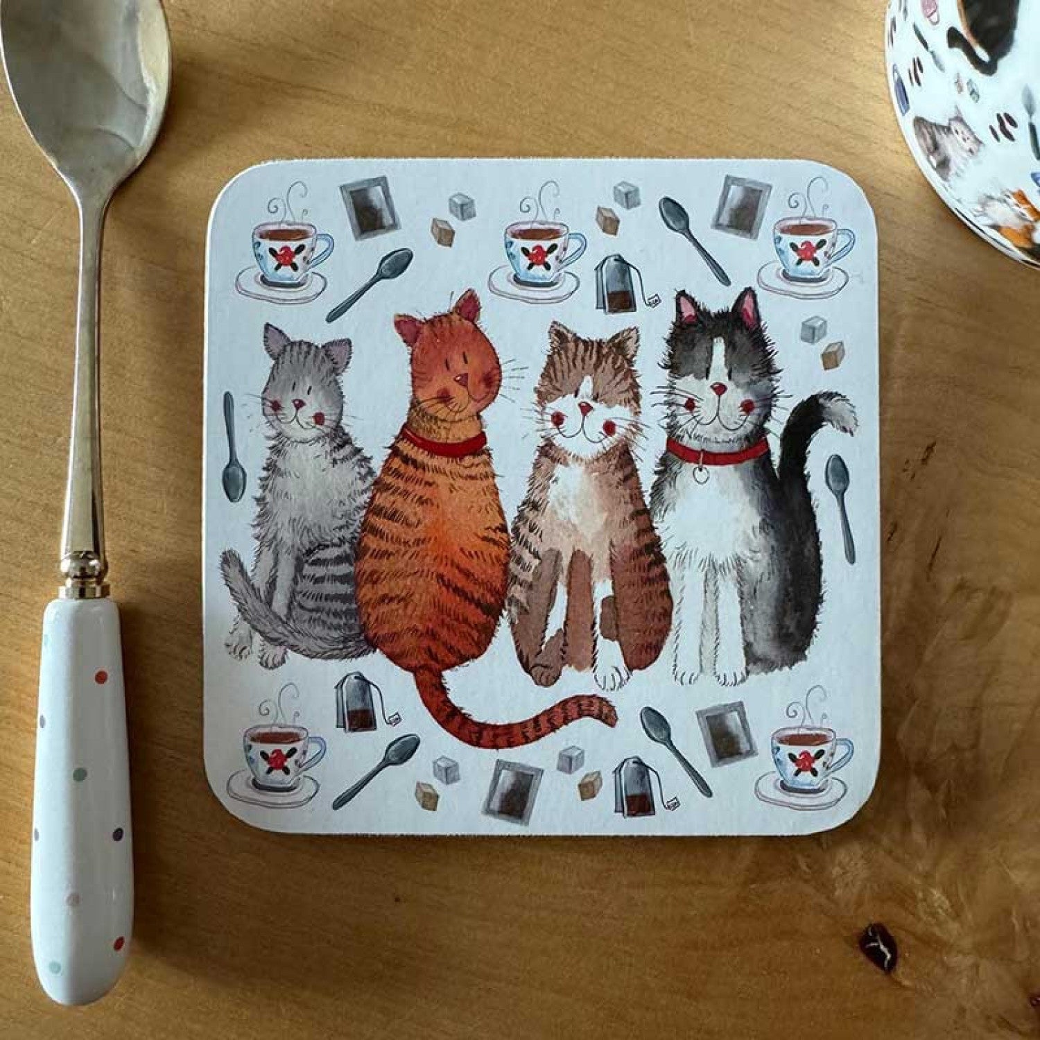 Cat & Tea Coaster