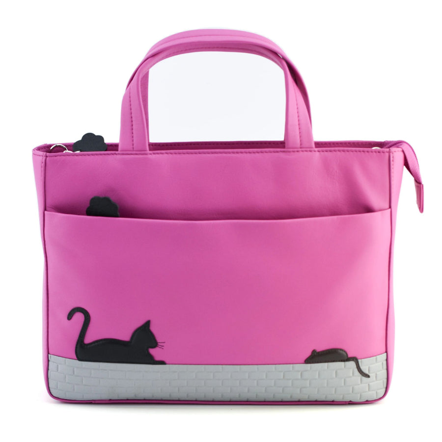 Cat and Mouse Leather Grab Bag