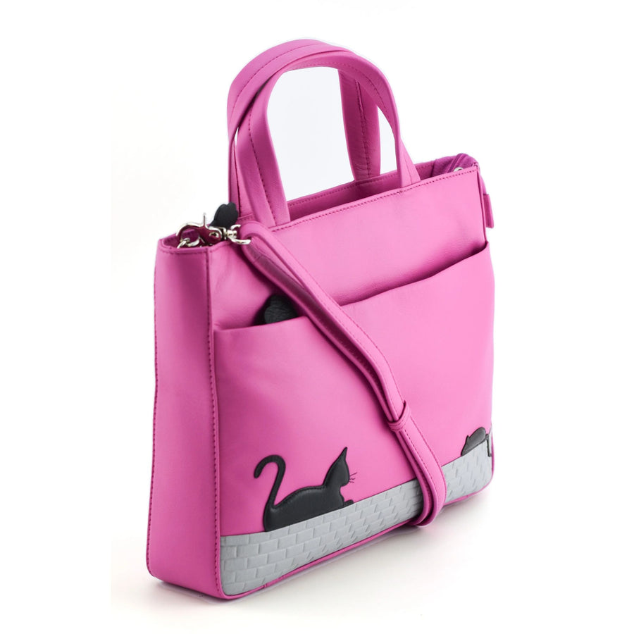 Cat and Mouse Leather Grab Bag