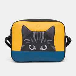 Cat Colour Block Cross Body Bag