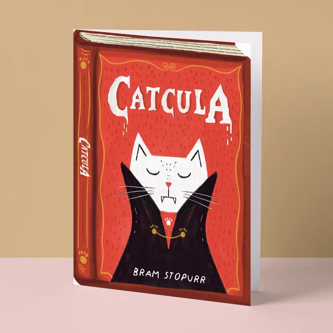 Catcula Cat Book Card