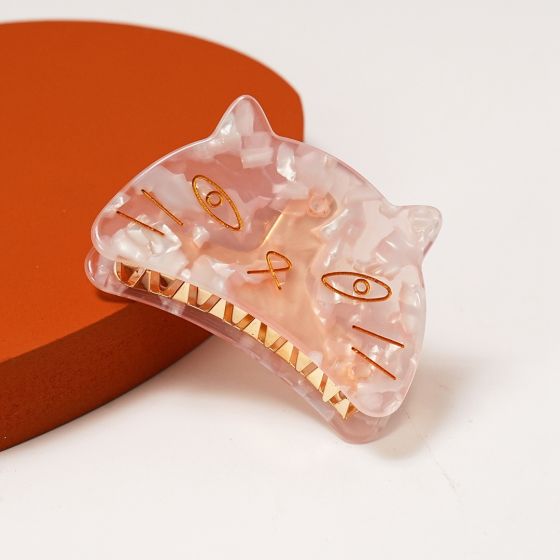 Cat Face Hair Claw Clip
