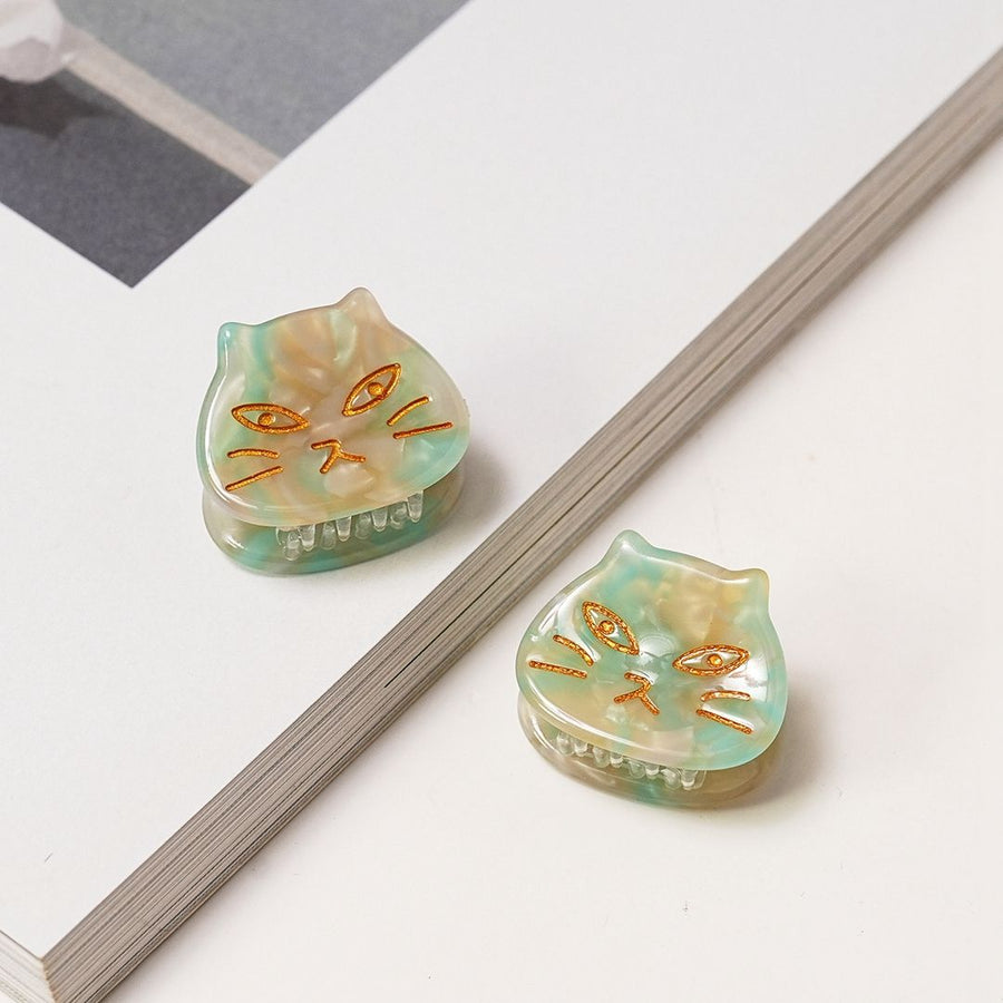 Pair of Cat Face Mini Hair Claws