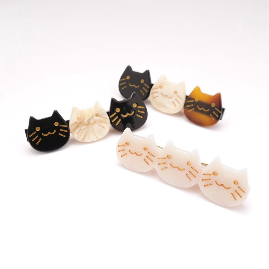 Cat Face Trio Hair Clip