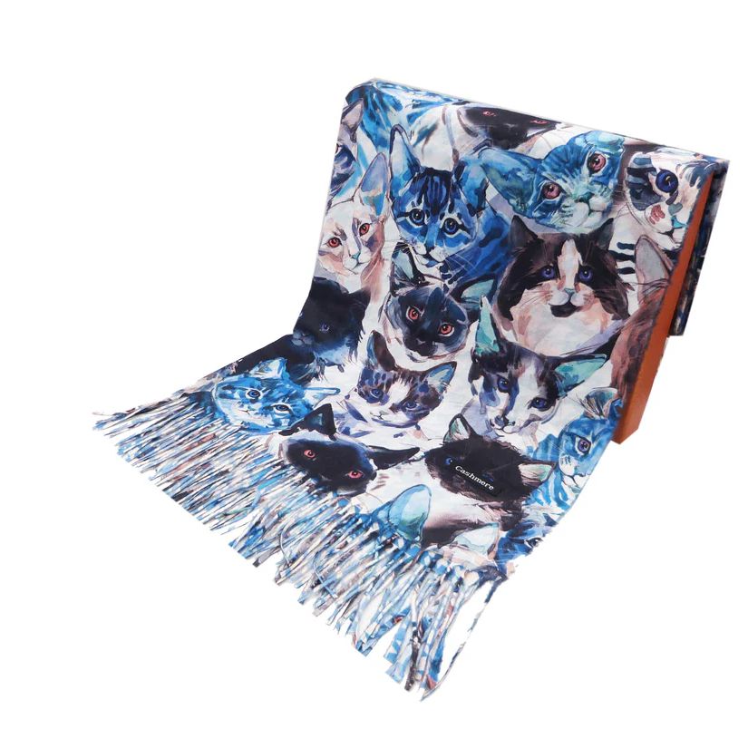 Cats Pashmina Style Scarf