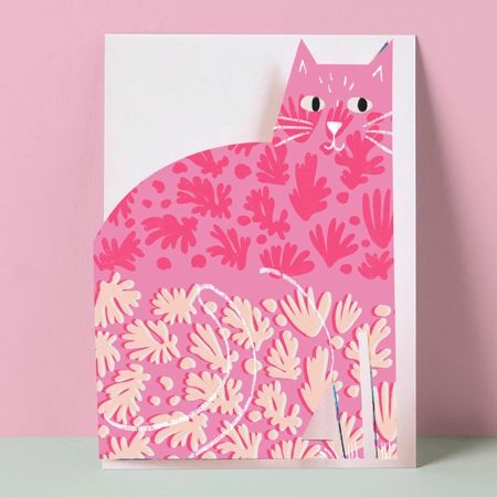 Catisse Art Cat Shaped Card