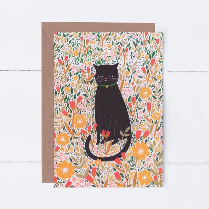 Meadow Cat Greetings Card