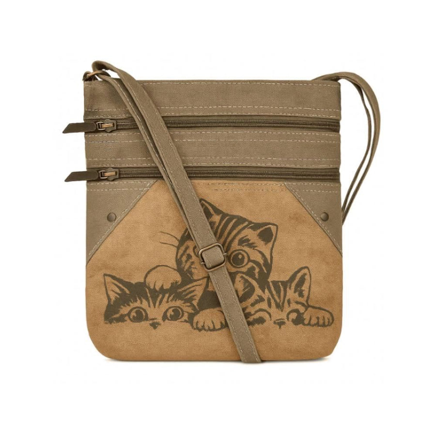 Printed Cats Cross Body Bag