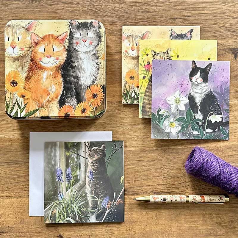 Cats Notecards Tin