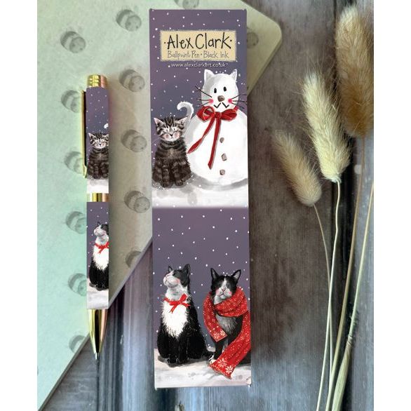 Cats & Snowman Boxed Pen
