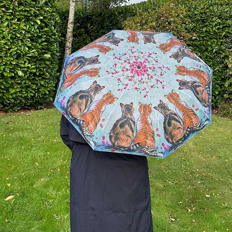 Cats and Blossom Umbrella