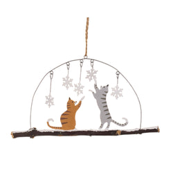 Cats and Snowflakes Hanging Decoration