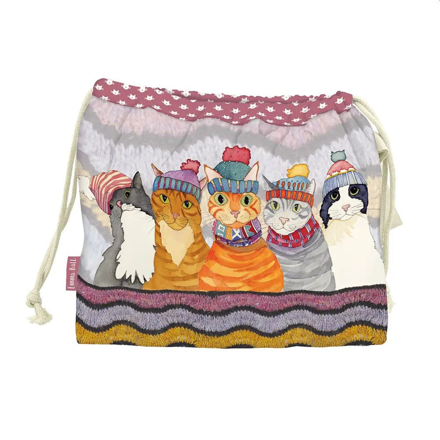 Cats in Hats Drawstring Bag