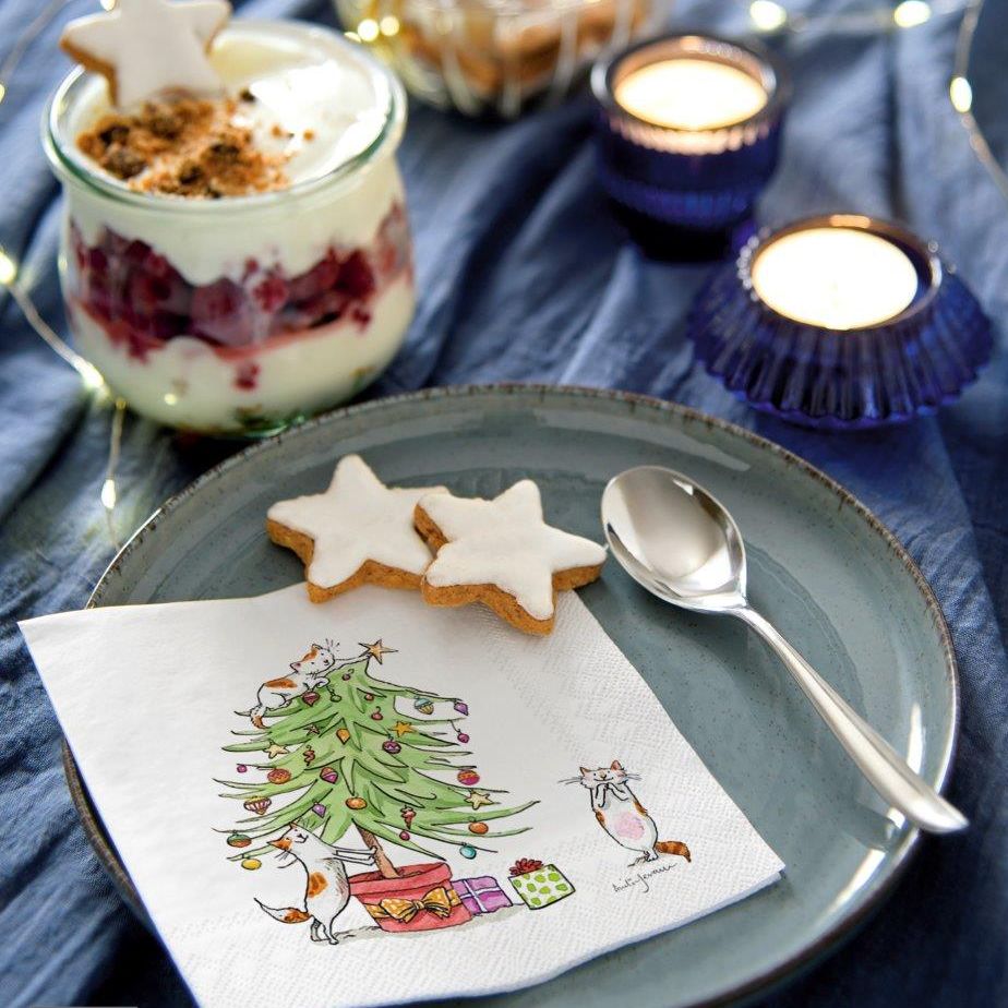 Cats in the Tree Festive Napkins