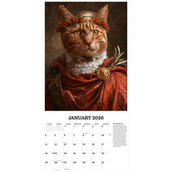 Cats in Hiss-tory 2026 Wall Calendar