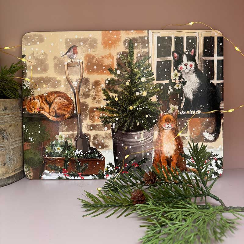 Cats in the Garden Festive Placemat
