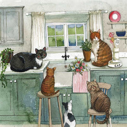 Cats in the Kitchen 1000 piece square Jigsaw, by Alex Clark