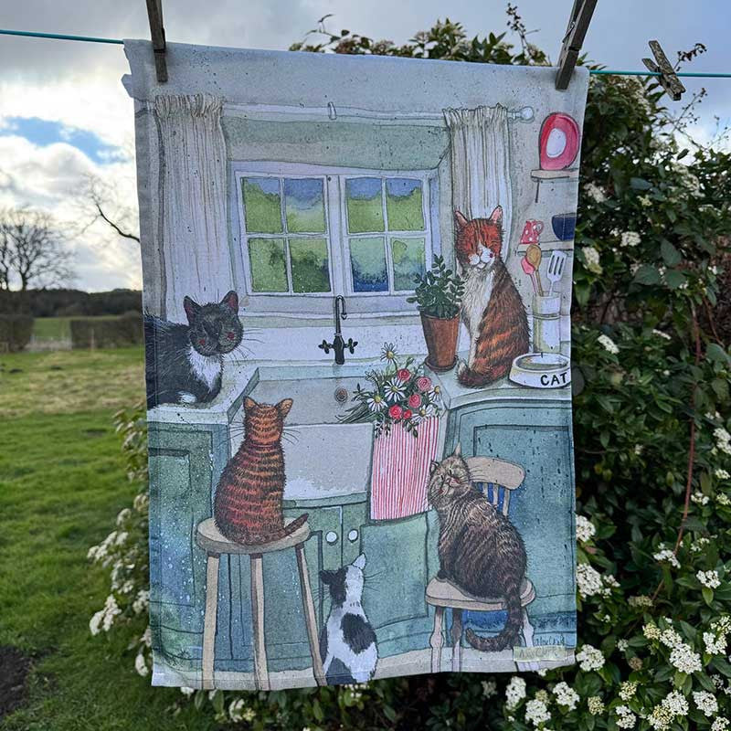 Cats in the Kitchen Cotton Tea Towel