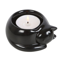 Black Cat Ceramic Tealight Holder