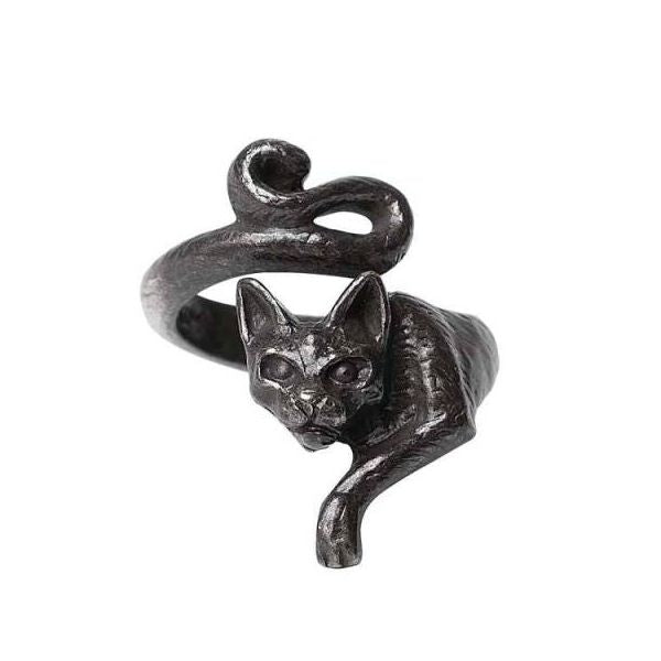 Chat Noir Pewter Cat Ring, The Cat Gallery
