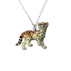 Cheetah Porcelain Pendant