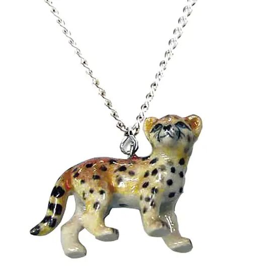 Cheetah Porcelain Pendant, The Cat Gallery