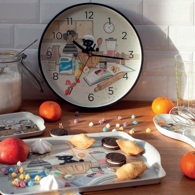 Chef Kitty Wall Clock