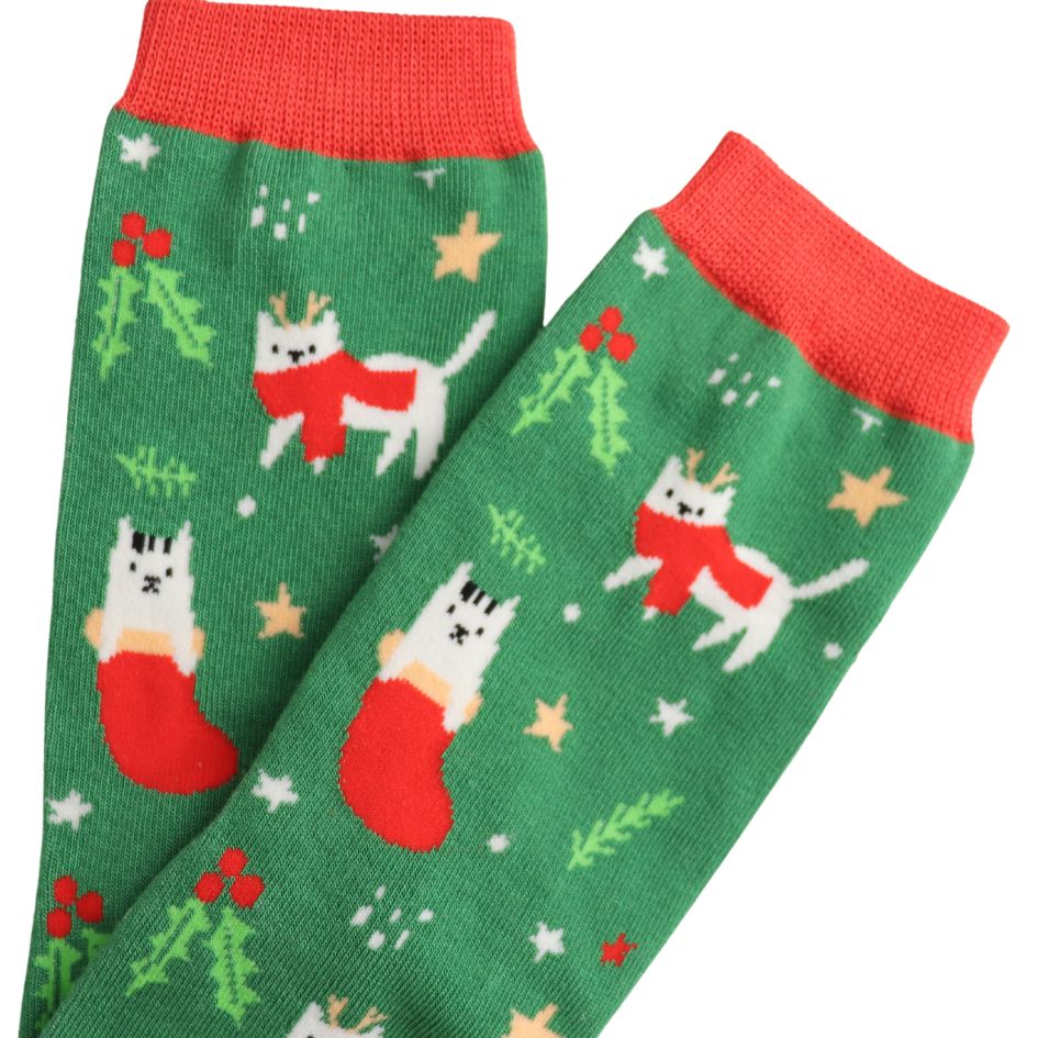 Christmas Cats Socks, UK 3-7