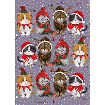 Alex Clark Christmas Cats Tea Towel
