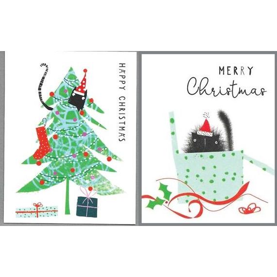Paquete de tarjetas benéficas Christmas Cats